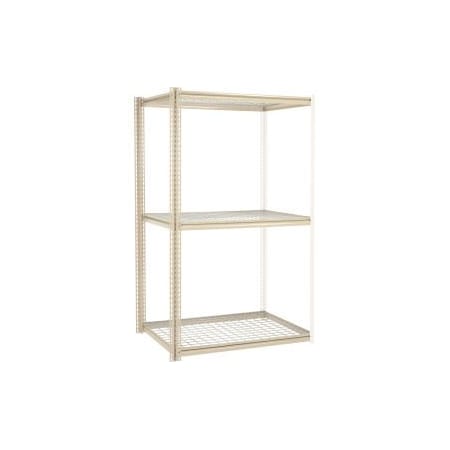 Global Equipment High Capacity Add-On Rack 48x48x843 Levels Wire Deck 1500 Lb Per Level Tan 716592